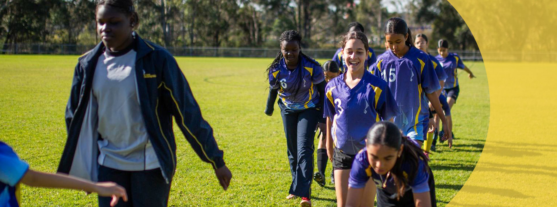 The girls soccer team representing St Agnes Catholic High School Rooty Hill
